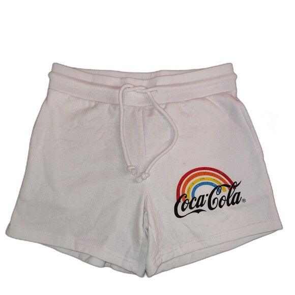 Women's Coca-Cola Rainbow Graphic Shorts White XS - Picture 1 of 5